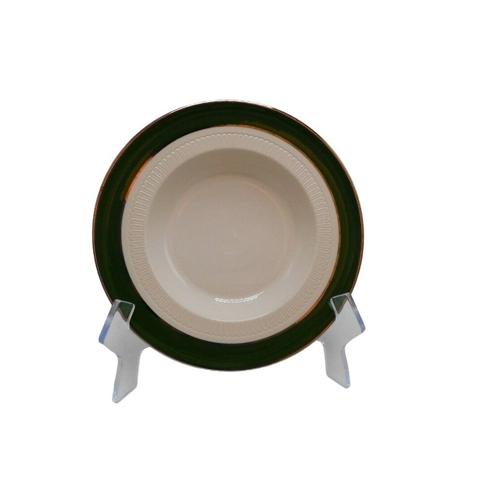 1 Syracuse Green & Sliver Rimmed Bowl